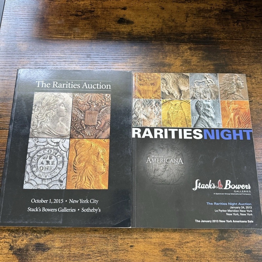 Lot Of 2 Stacks & Bowers RARITIES Night New York Americana Coin Auction Catalogs